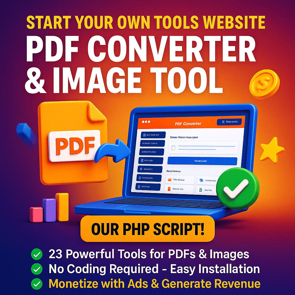 Ultimate PDF Converter Website PHP Script With 23 Tools